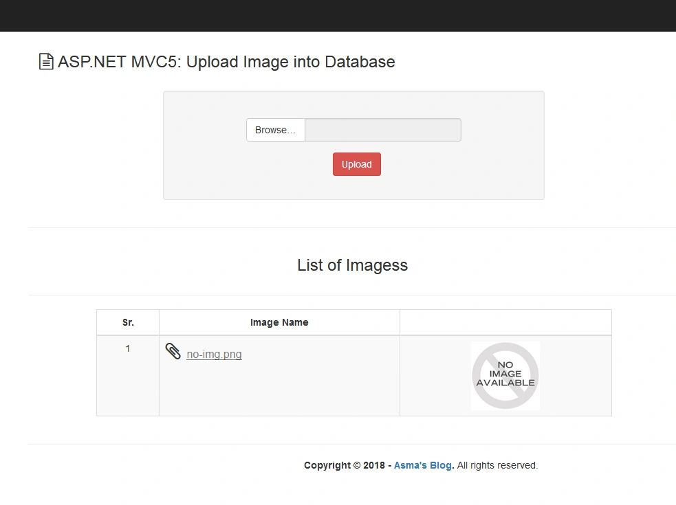 ASP.NET MVC 5 - Upload Image/File Into Database