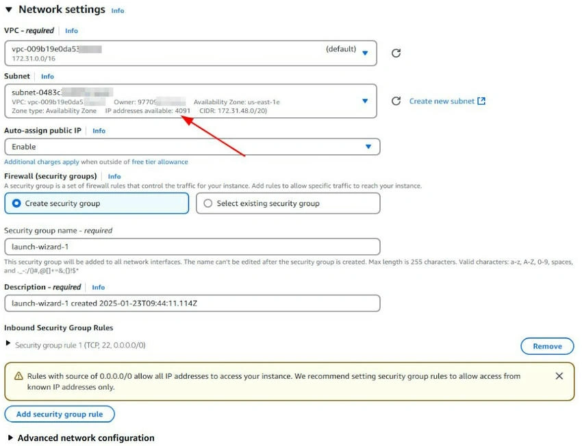 Network setting