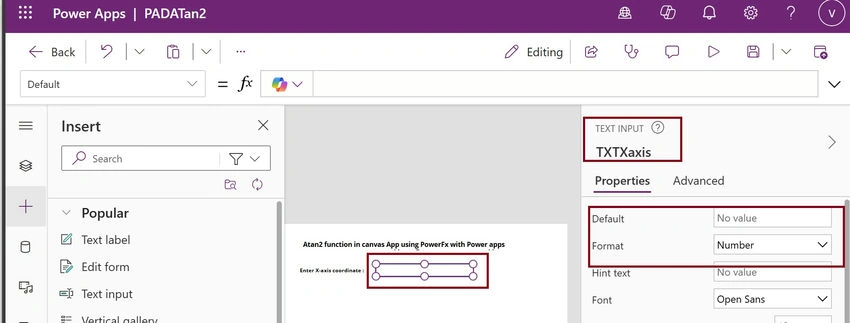 TextInput control 