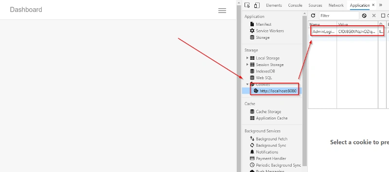 Localhost cookie example