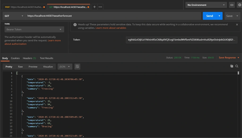 Authentication And Authorization Using JSON Web Tokens In .NET CORE 3.1