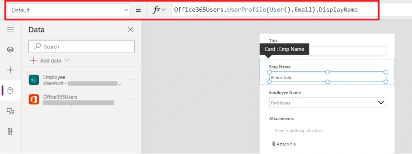 Auto Populate Logged In User Name in PowerApps Form
