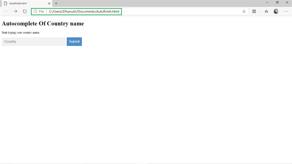 Auto Completing Field In A Web Page