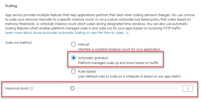 Automatic option