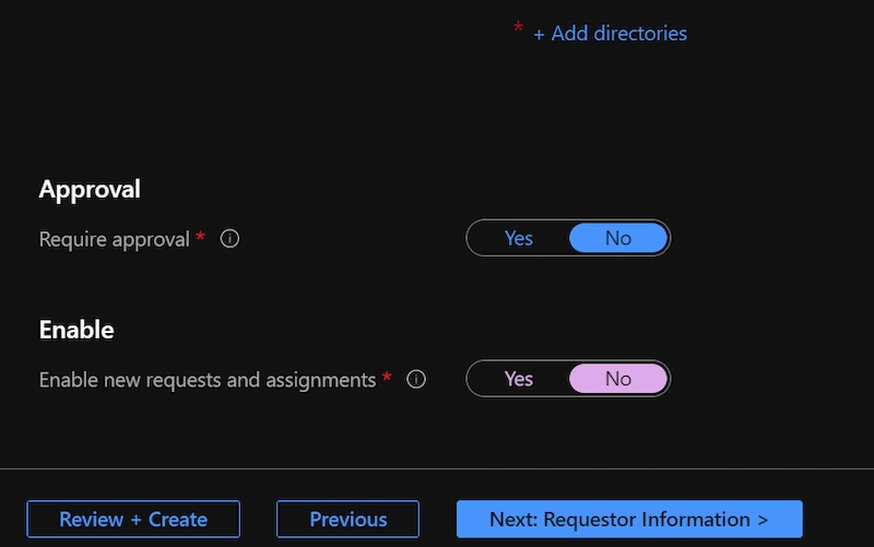 New Access Package