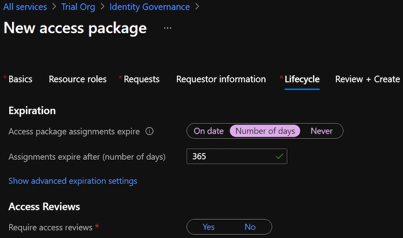 New Access Package
