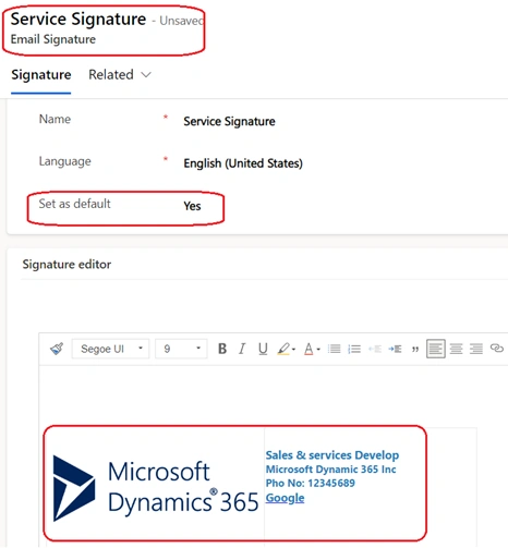 Service Signature