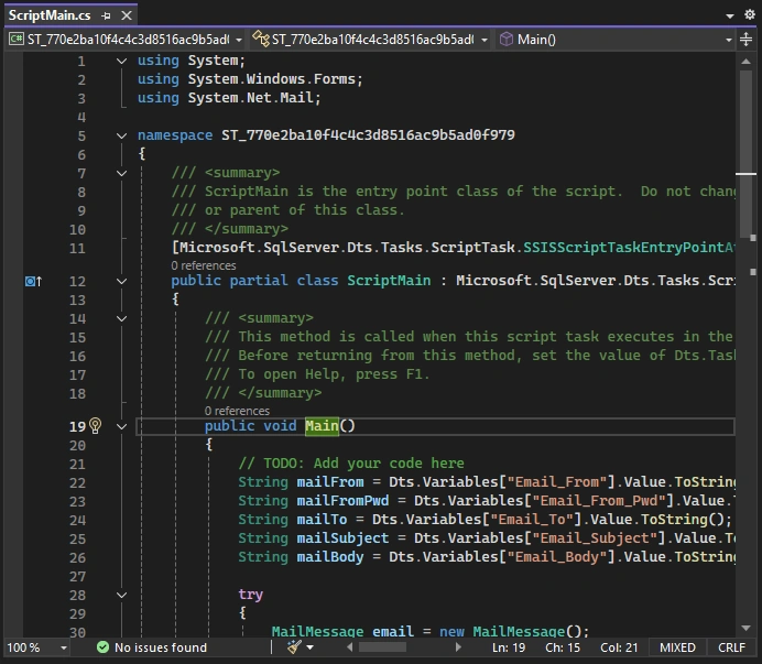 Main() function