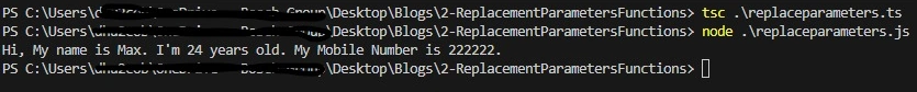 Replacement parameter