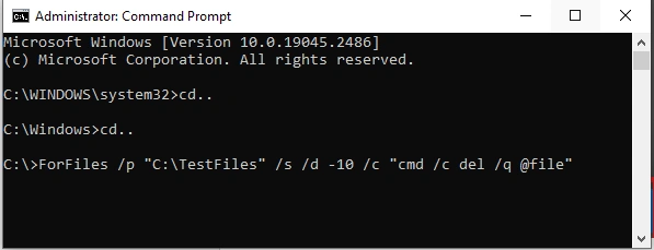 Automate purge process using Windows 10