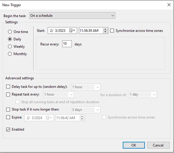 Automate purge process using Windows 10