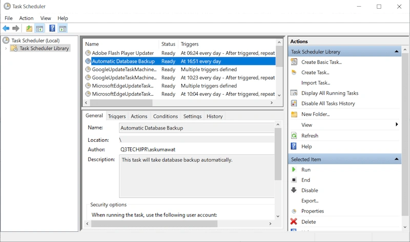Automate SQL server database backup using a batch file