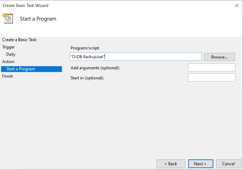 Automate SQL server database backup using a batch file