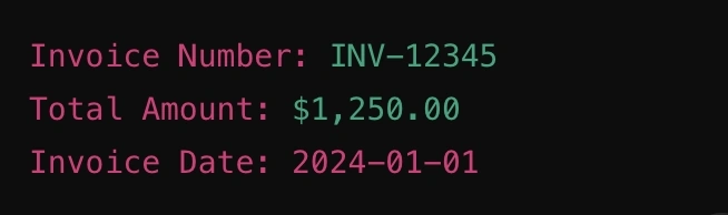 Example output