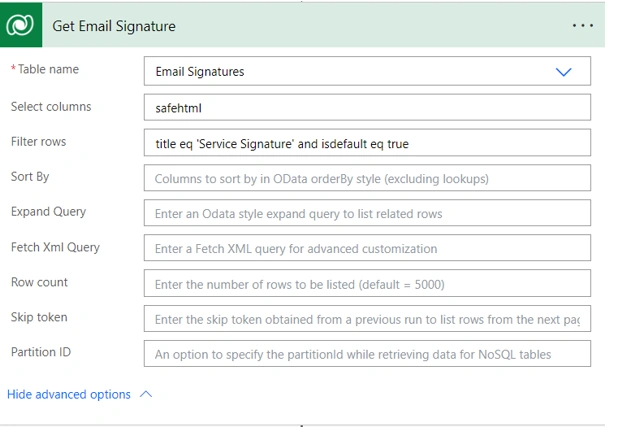 Get email signature