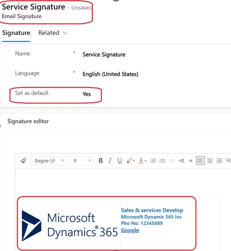 Service Signature