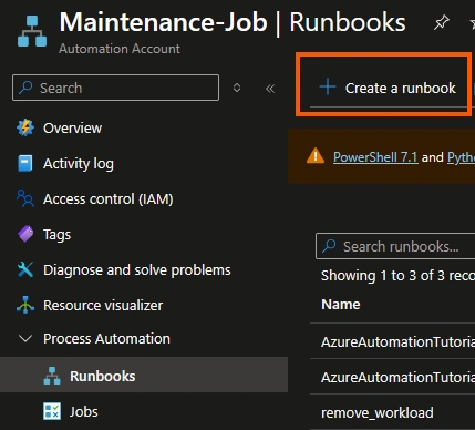 Create Runbook