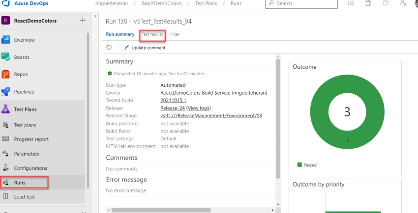 Automation test with Selenium, .NET and Azure DevOps