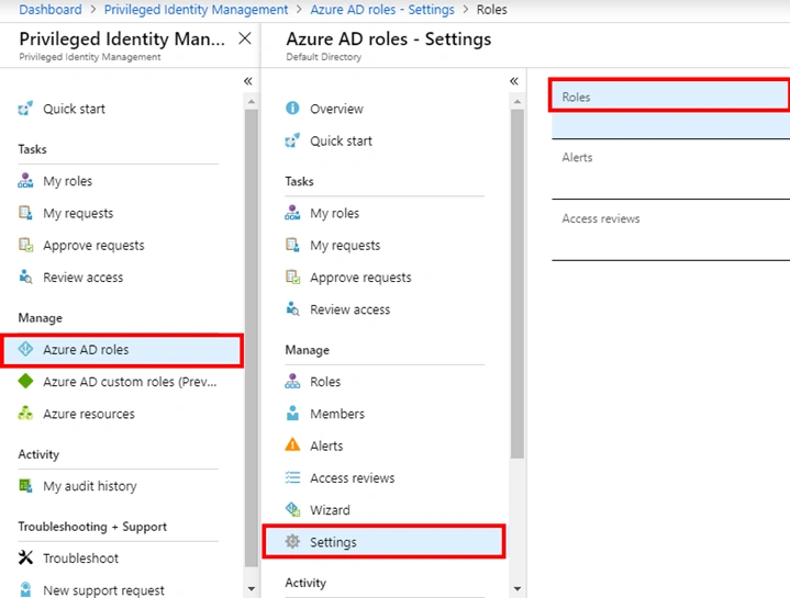 Azure Active Directory (Azure AD) Role Settings Configure In Privileged Identity Management (PIM)