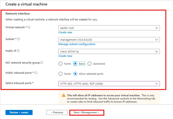Azure Active Directory Domain Services Managed To The Azure Windows Server Virtual Machine