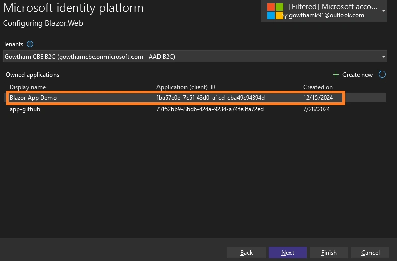 Blazor app demo