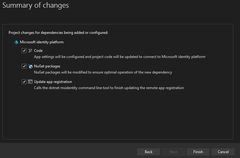 Summary of Changes