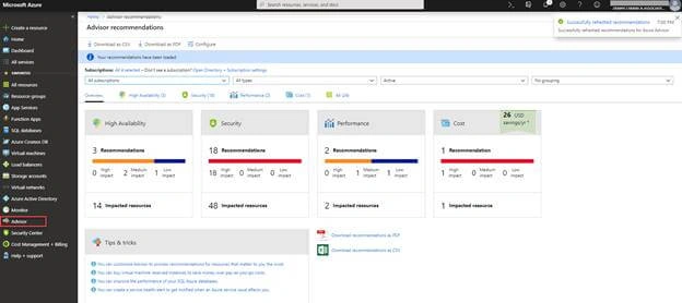 Azure Advisor