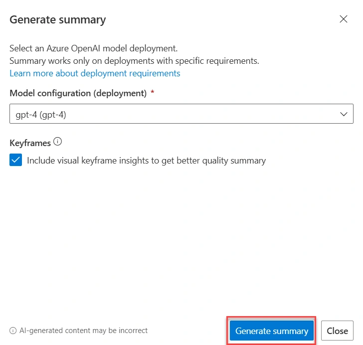 Generate summary