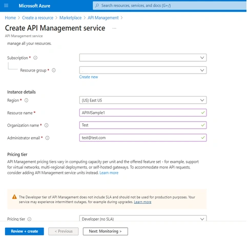 API Management Service