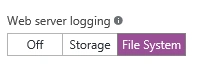 Web server logging