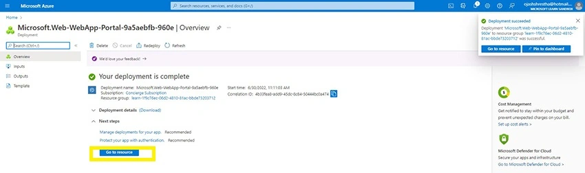 Azure App Service - Creating Node.js Web App