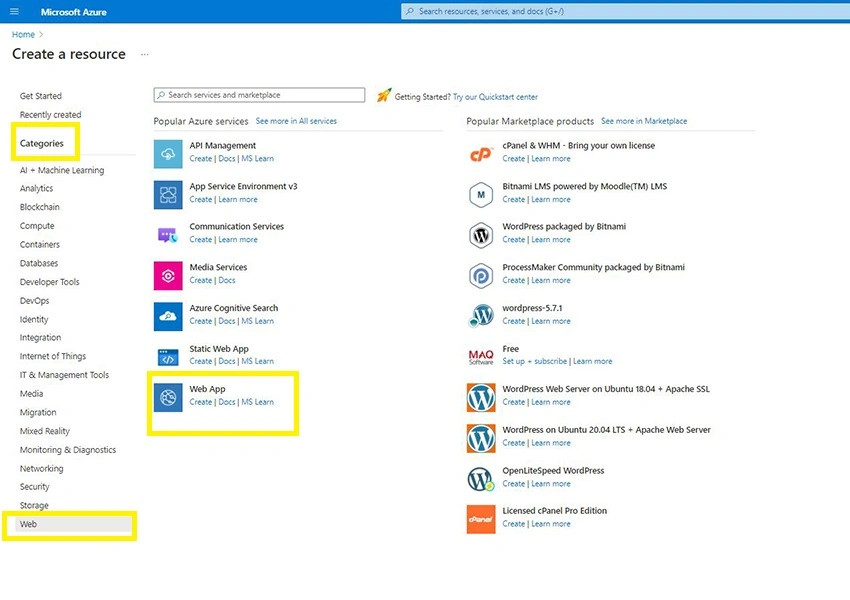 Azure App Service - Creating Node.js Web App