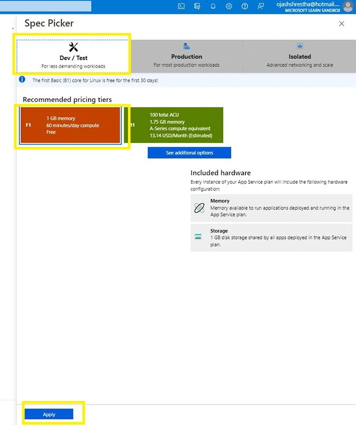 Azure App Service - Creating Node.js Web App