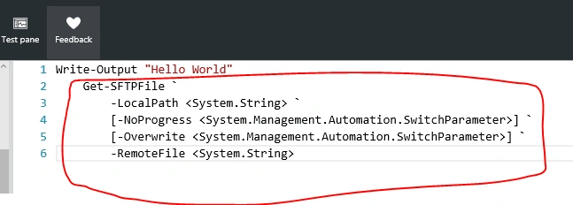 editor pane