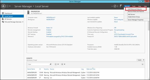 Azure AWS AD Users Sync Up - Installation And Configuration AD In Windows Server