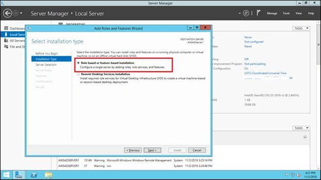 Azure AWS AD Users Sync Up - Installation And Configuration AD In Windows Server