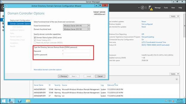 Azure AWS AD Users Sync Up - Installation And Configuration AD In Windows Server