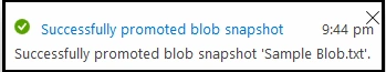 Blob snapshot