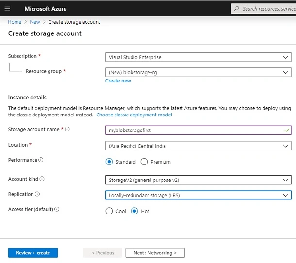 Azure Blob Storage With Security Using .NET