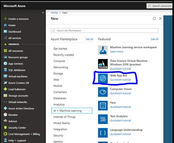 Azure Bot Using NodeJS Form Flow Template