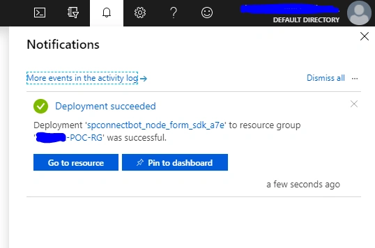 Azure Bot Using NodeJS Form Flow Template