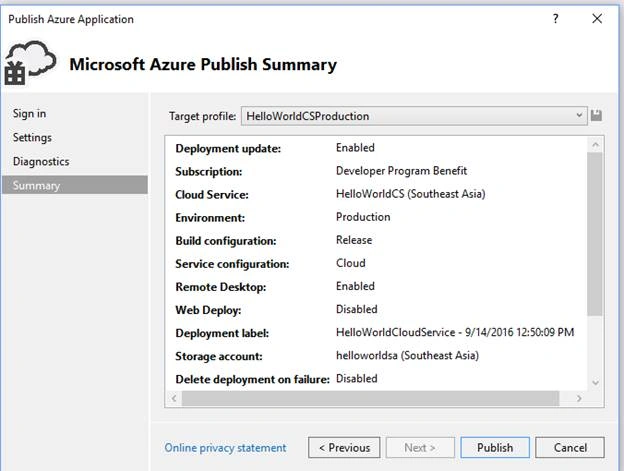 configuration settings