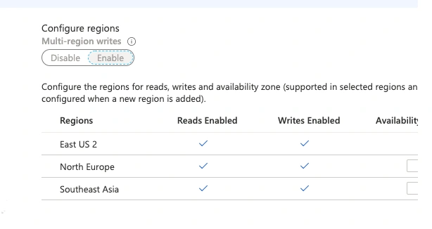 Azure Cosmos DB - SQL API Geo Replication Using EF Core