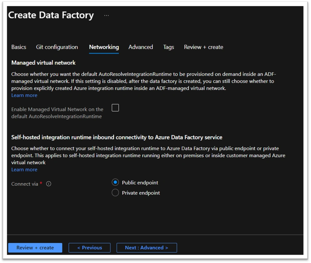 Create Azure Data factory