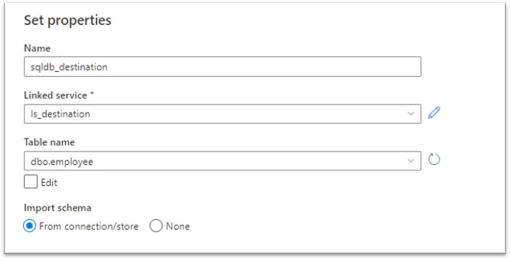 Create Azure Data factory
