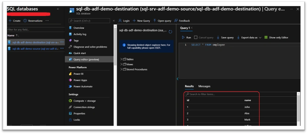 Create Azure Data factory