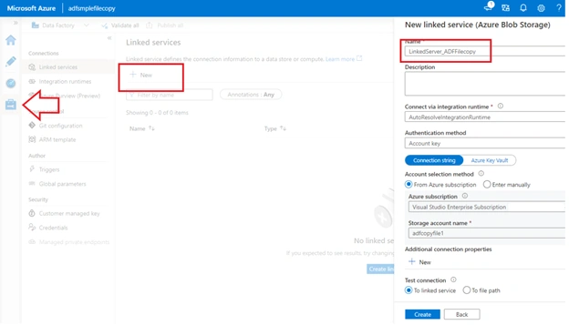 Copy files using ADF pipeline