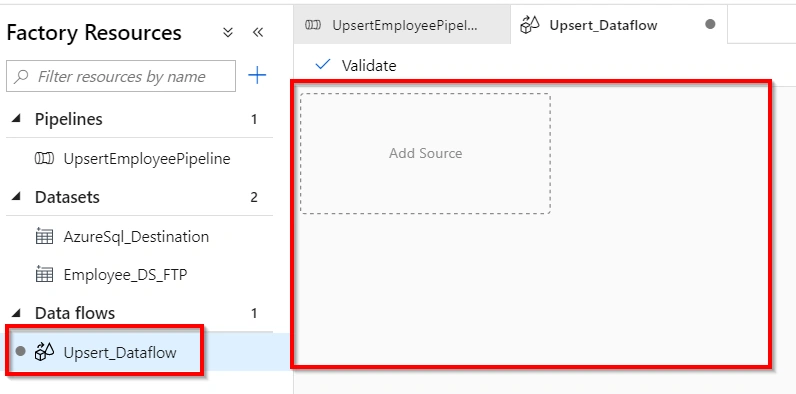 Azure Data Factory – Implement UpSert using Dataflow Alter Row Transformation