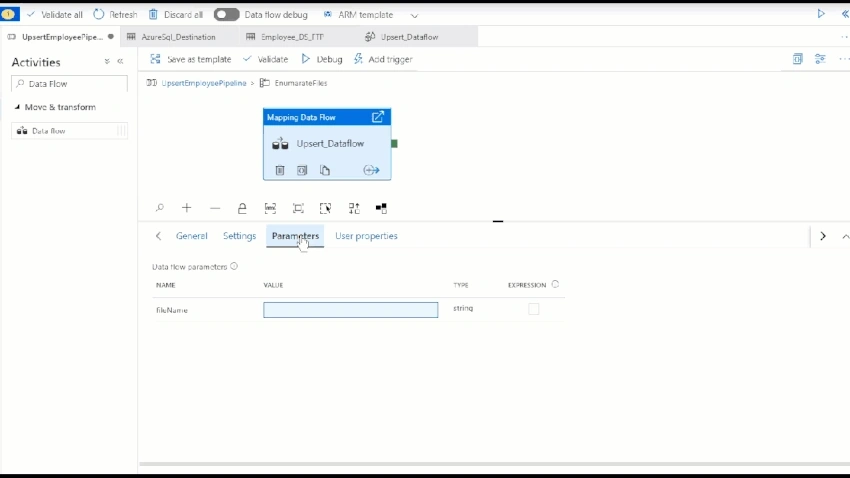 Azure Data Factory – Implement UpSert using Dataflow Alter Row Transformation