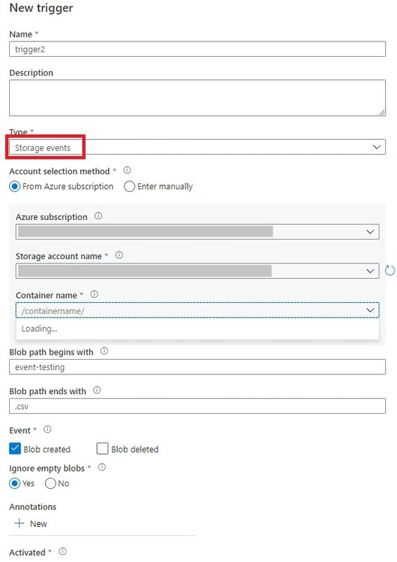 Azure Data Factory Triggers